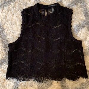 Lacy see through top